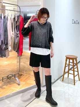 DouDou_serikaさんの「メッシュレイヤード風プルオーバー」を使ったコーディネート