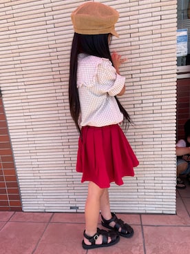 「petit main（プティマイン）のアイテム（スカート）」を使った、Tさん（キッズ・120cm）の夏コーディネート