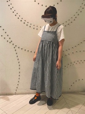 「アイテム（ソックス/靴下、オレンジ系）」を使った、⋈ 𝕞𝕖𝕚 ⋈さん（レディース・155cm）の夏コーディネート