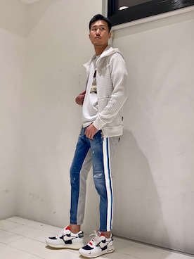 「P.M.D.S.（ピー エム ディー エス）のアイテム（トップス）」を使った、_tsubasa_yさん（メンズ・181cm）の春コーディネート