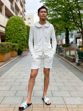 「1piu1uguale3 RELAX（ウノピュウノウグァーレトレリラックス）のアイテム（パンツ）」を使った、_tsubasa_yさん（メンズ・181cm）の春コーディネート