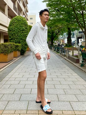 「1piu1uguale3 RELAX（ウノピュウノウグァーレトレリラックス）のアイテム（パンツ）」を使った、_tsubasa_yさん（メンズ・181cm）の春コーディネート