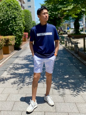 「muta（ムータ）のアイテム（パンツ）」を使った、_tsubasa_yさん（メンズ・181cm）の春コーディネート