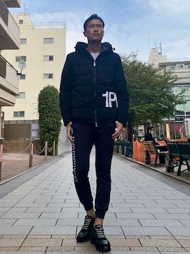 「1piu1uguale3 RELAX（ウノピュウノウグァーレトレリラックス）のアイテム（ブルゾン）」を使った、_tsubasa_yさん（メンズ・181cm）の秋コーディネート