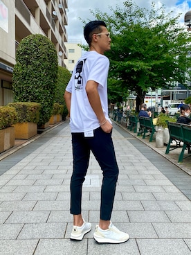 「Lucien Pellat-Finet（ルシアンペラフィネ）のアイテム（トップス）」を使った、_tsubasa_yさん（メンズ・181cm）の夏コーディネート