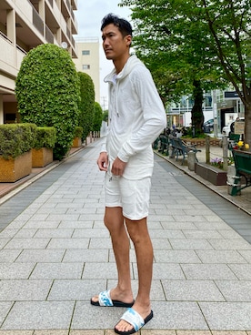「1piu1uguale3 RELAX（ウノピュウノウグァーレトレリラックス）のアイテム（パンツ）」を使った、_tsubasa_yさん（メンズ・181cm）の春コーディネート