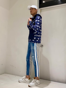 「1piu1uguale3 RELAX（ウノピュウノウグァーレトレリラックス）のアイテム（帽子）」を使った、_tsubasa_yさん（メンズ・181cm）の春コーディネート