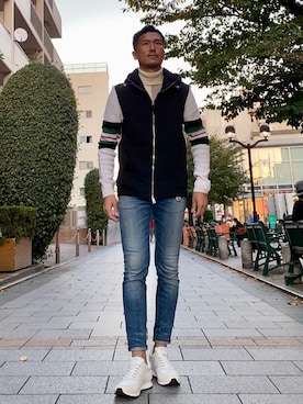 「P.M.D.S.（ピー エム ディー エス）のアイテム（トップス）」を使った、_tsubasa_yさん（メンズ・181cm）の秋コーディネート
