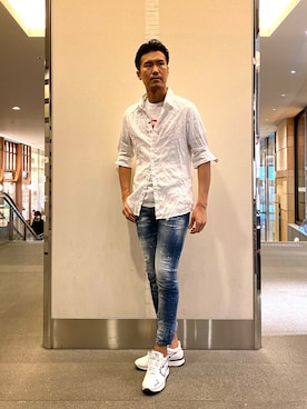 「johnson motors」｜_tsubasa_yさん（メンズ・181cm）の夏コーディネート