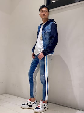 「P.M.D.S.（ピー エム ディー エス）のアイテム（ジャケット/アウター）」を使った、_tsubasa_yさん（メンズ・181cm）の春コーディネート