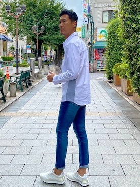 「muta（ムータ）のアイテム（トップス）」を使った、_tsubasa_yさん（メンズ・181cm）の秋コーディネート