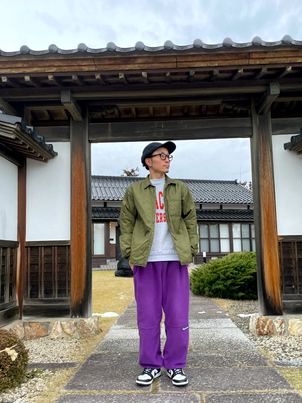はかた　Supreme パープル チェック ワークパンツ はかた様専用 Supreme パープル チェック ワークパンツ - メルカリ