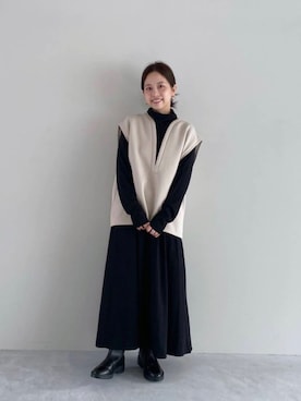 e/rm】3WAYベストセットワンピース 263808を使った人気ファッション e/rm】3WAYベストセットワンピース 263808を使った人気ファッション