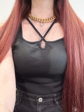 「アイテム（チャーム）」を使った、ぺりさん（レディース・165cm）の夏コーディネート