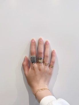 「アイテム（リング）」を使った、おもちさん（レディース・165cm）の秋コーディネート