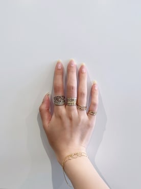 「アイテム（リング）」を使った、おもちさん（レディース・165cm）の秋コーディネート