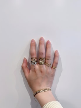 「アイテム（ブレスレット）」を使った、おもちさん（レディース・165cm）の冬コーディネート