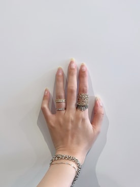 「アイテム（リング）」を使った、おもちさん（レディース・165cm）の秋コーディネート