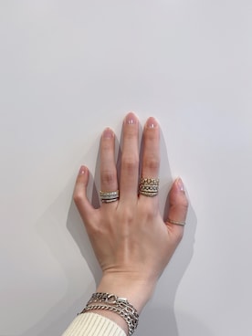 「アイテム（ブレスレット）」を使った、おもちさん（レディース・165cm）の冬コーディネート