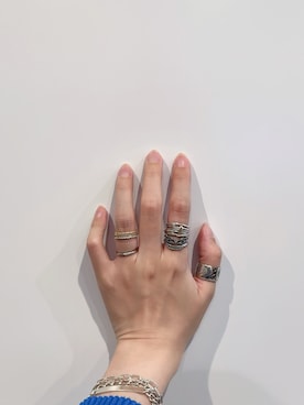 「アイテム（リング）」を使った、おもちさん（レディース・165cm）の秋コーディネート