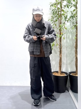 「アイテム（手袋）」を使った、ETTYTY335さん（メンズ・172cm）の秋コーディネート