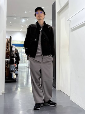 「アイテム（ボストンバッグ）」を使った、ETTYTY335さん（メンズ・172cm）の秋コーディネート