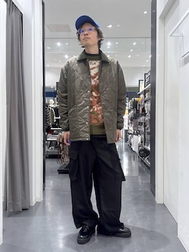 「アイテム（カーゴパンツ）」を使った、ETTYTY335さん（メンズ・172cm・30代）の冬コーディネート