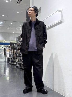 「アイテム（ハンチング/ベレー帽）」を使った、ETTYTY335さん（メンズ・172cm・30代）の秋コーディネート