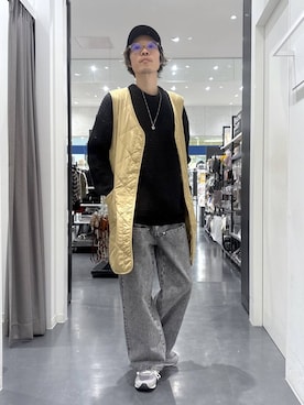 「アイテム（ブランケット）」を使った、ETTYTY335さん（メンズ・172cm）の冬コーディネート