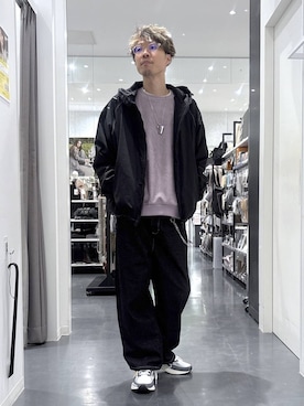 「LAKOLE（ラコレ）のアイテム（ブルゾン）」を使った、ETTYTY335さん（メンズ・172cm）の冬コーディネート