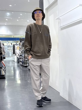 「アイテム（ハット、グリーン系）」を使った、ETTYTY335さん（メンズ・172cm）の秋コーディネート