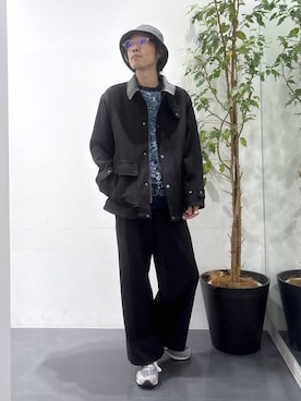 「アイテム（ハット）」を使った、ETTYTY335さん（メンズ・172cm）の冬コーディネート