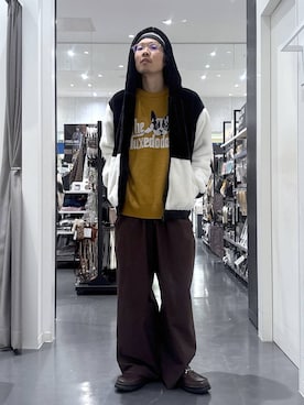 「アイテム（ニットキャップ/ビーニー）」を使った、ETTYTY335さん（メンズ・172cm・30代）の冬コーディネート