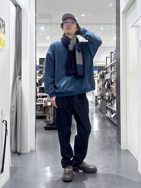 「アイテム（スウェット）」を使った、ETTYTY335さん（メンズ・172cm・30代）の冬コーディネート