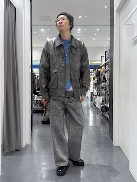 「アイテム（ニットキャップ/ビーニー）」を使った、ETTYTY335さん（メンズ・172cm）の冬コーディネート