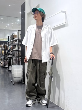「アイテム（カーゴパンツ）」を使った、ETTYTY335さん（メンズ・172cm・30代）の夏コーディネート