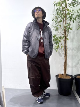「アイテム（カーゴパンツ）」を使った、ETTYTY335さん（メンズ・172cm・30代）の冬コーディネート
