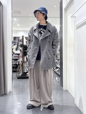 「アイテム（スラックス）」を使った、ETTYTY335さん（メンズ・172cm・30代）の秋コーディネート