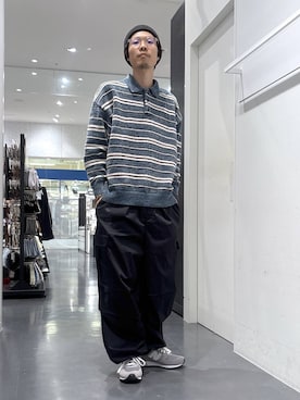 「LAKOLE（ラコレ）のロールニットキャップ / 577423（ニットキャップ/ビーニー）」を使った、ETTYTY335さん（メンズ・172cm・30代）の秋コーディネート