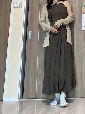 「TODAYFUL（トゥデイフル）のアイテム（カーディガン/ボレロ）」を使った、VMEさん（レディース・157cm）の春コーディネート