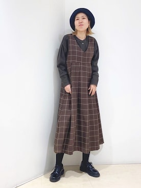 しもむーさん（レディース・167cm）の冬コーディネート