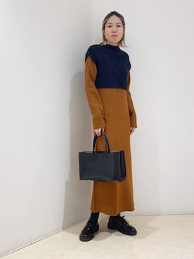 しもむーさん（レディース・167cm）の冬コーディネート