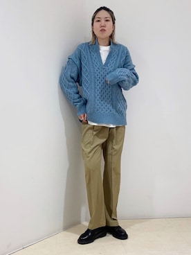 KBFのアイテムを使った「ケーブルニット」の人気ファッション