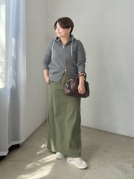 「アイテム（スカート）」を使った、asuka.kさん（レディース・161cm）の秋コーディネート