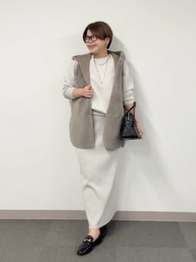 「アイテム（その他アウター）」を使った、asuka.kさん（レディース・161cm）の秋コーディネート