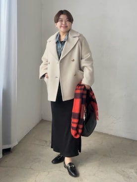 「アイテム（ストール/ショール）」を使った、asuka.kさん（レディース・161cm）の秋コーディネート