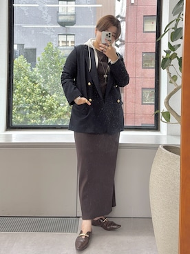 「アイテム（パーカー）」を使った、asuka.kさん（レディース・161cm）の秋コーディネート