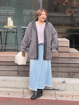 「アイテム（その他アウター）」を使った、asuka.kさん（レディース・161cm）の秋コーディネート