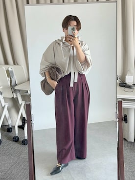 「フリルトップス」｜asuka.kさん（レディース・161cm）の夏コーディネート