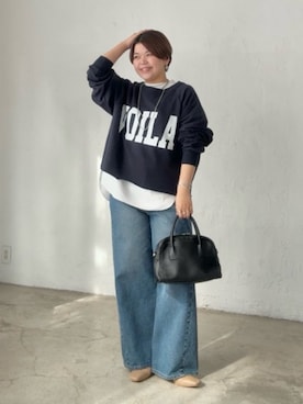 「アイテム（スウェット）」を使った、asuka.kさん（レディース・161cm）の秋コーディネート